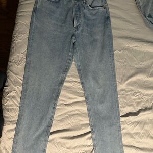 Agolde Women's Straight Leg Light Blue Jeans